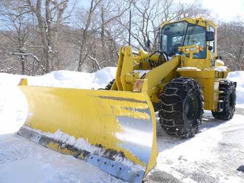 除雪車　タイヤチェーン　羽鳥湖